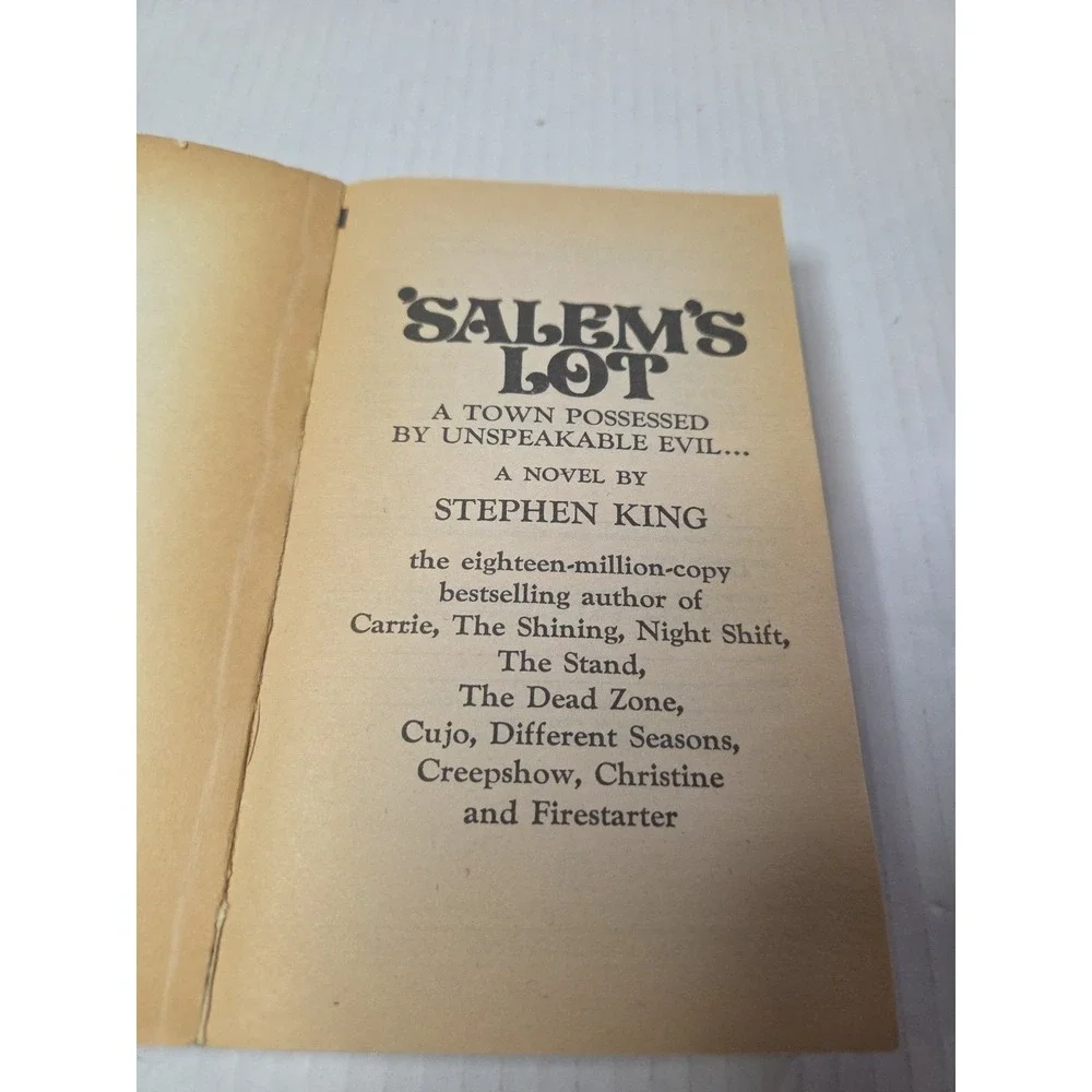 Salem's Lot‎ Mass Market Paperback 1975 by Stephen King